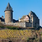 Mittelrheintal im Herbst  -  Burg Stahleck im November