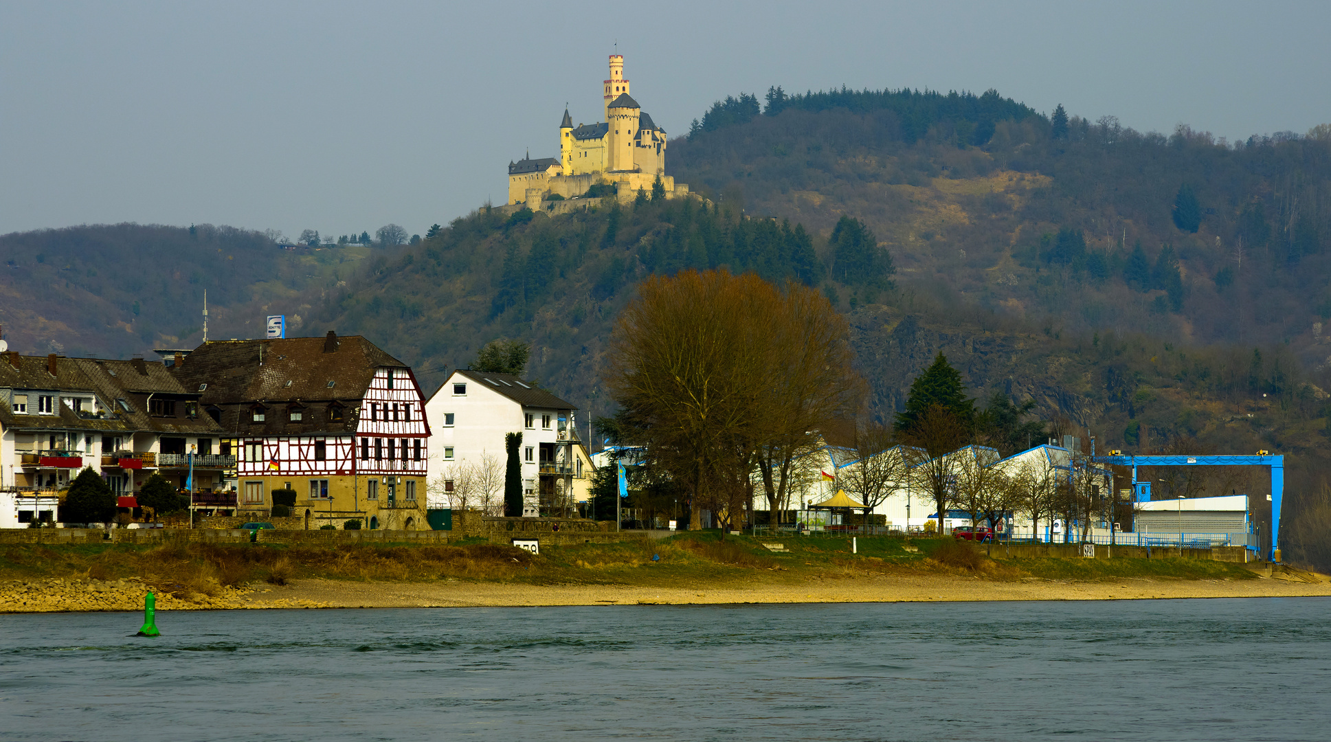 Mittelrheintal, Marksburg, Spay und die Schottelwerft