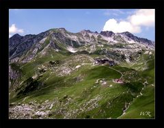 Mittelstation und Gipfel des Nebelhorn....