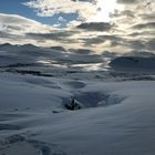 Mitten auf dem 1029 m hohe Fjell Saana (nordsamisch Sána)