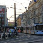 Mitten drin die Tram