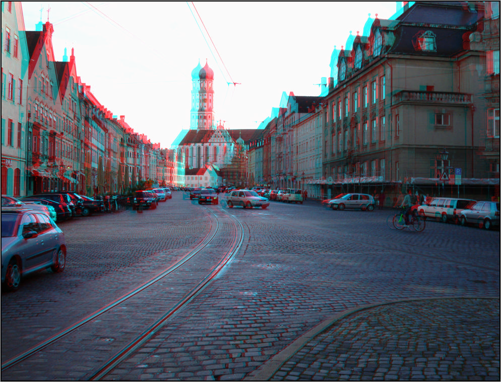 Mitten in Augsburg Anaglyphe