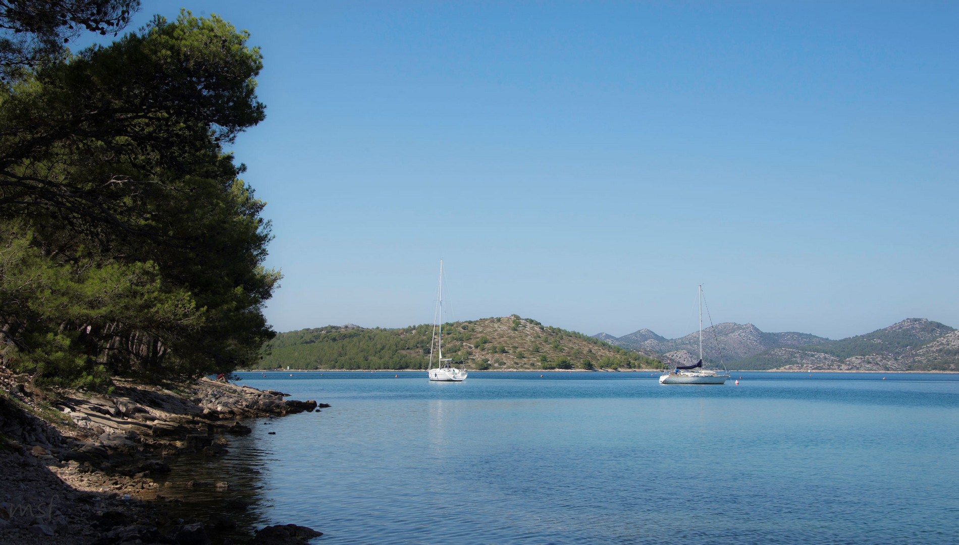 Mitten in den Kornati - Inseln