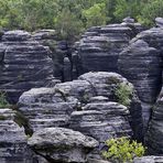 Mitten in den Tyssaer Wänden im böhmischen Elbandstein