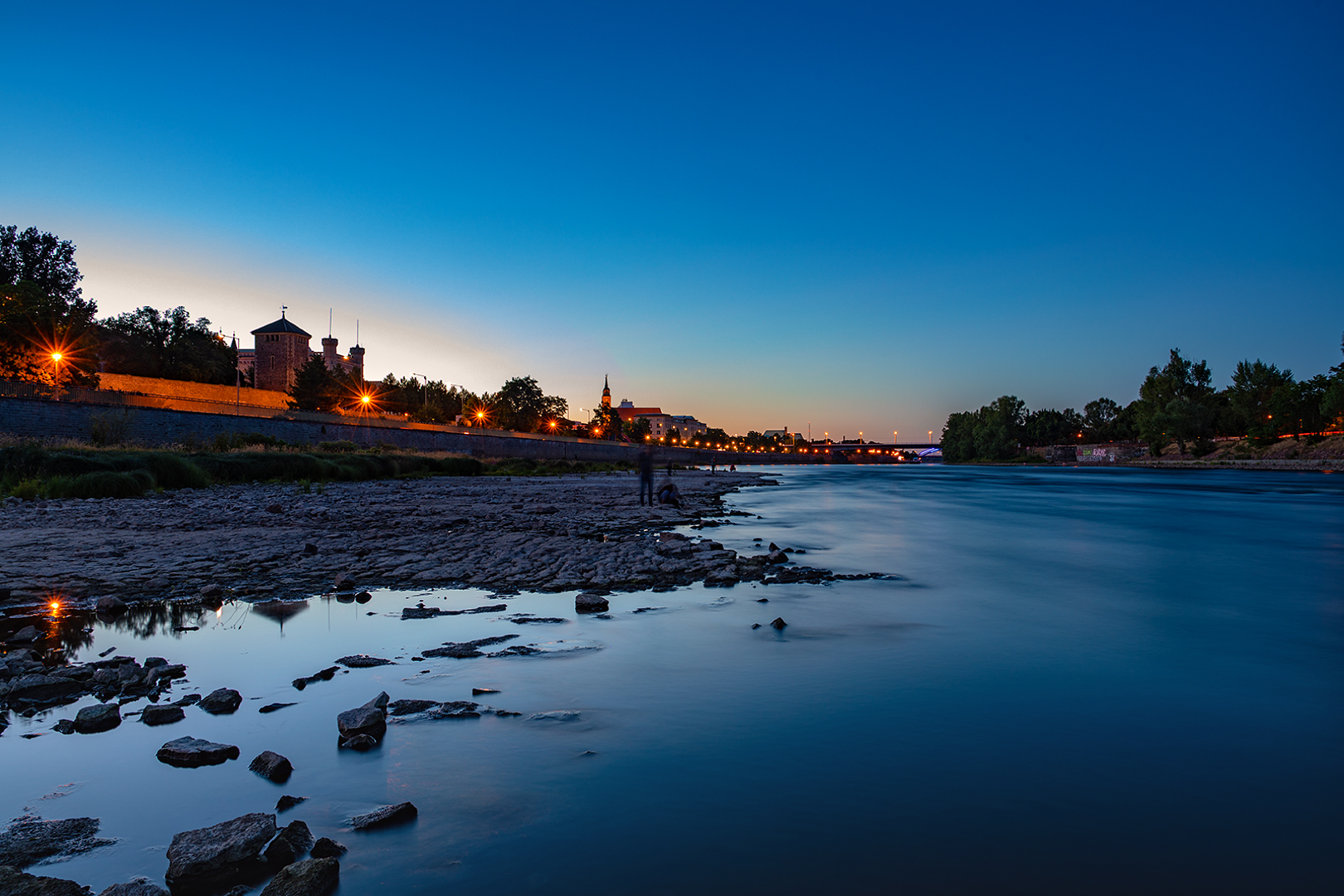 Mitten in der Elbe...