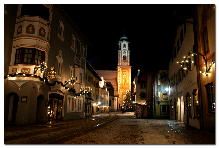 Mittenwald am Abend des 01.01.10