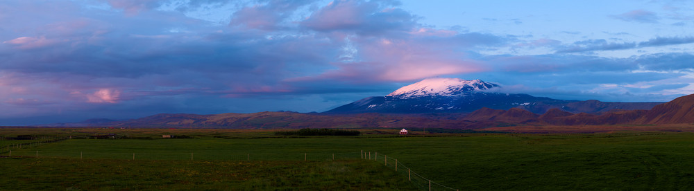 Mitternacht am Vulkan Hekla, Island