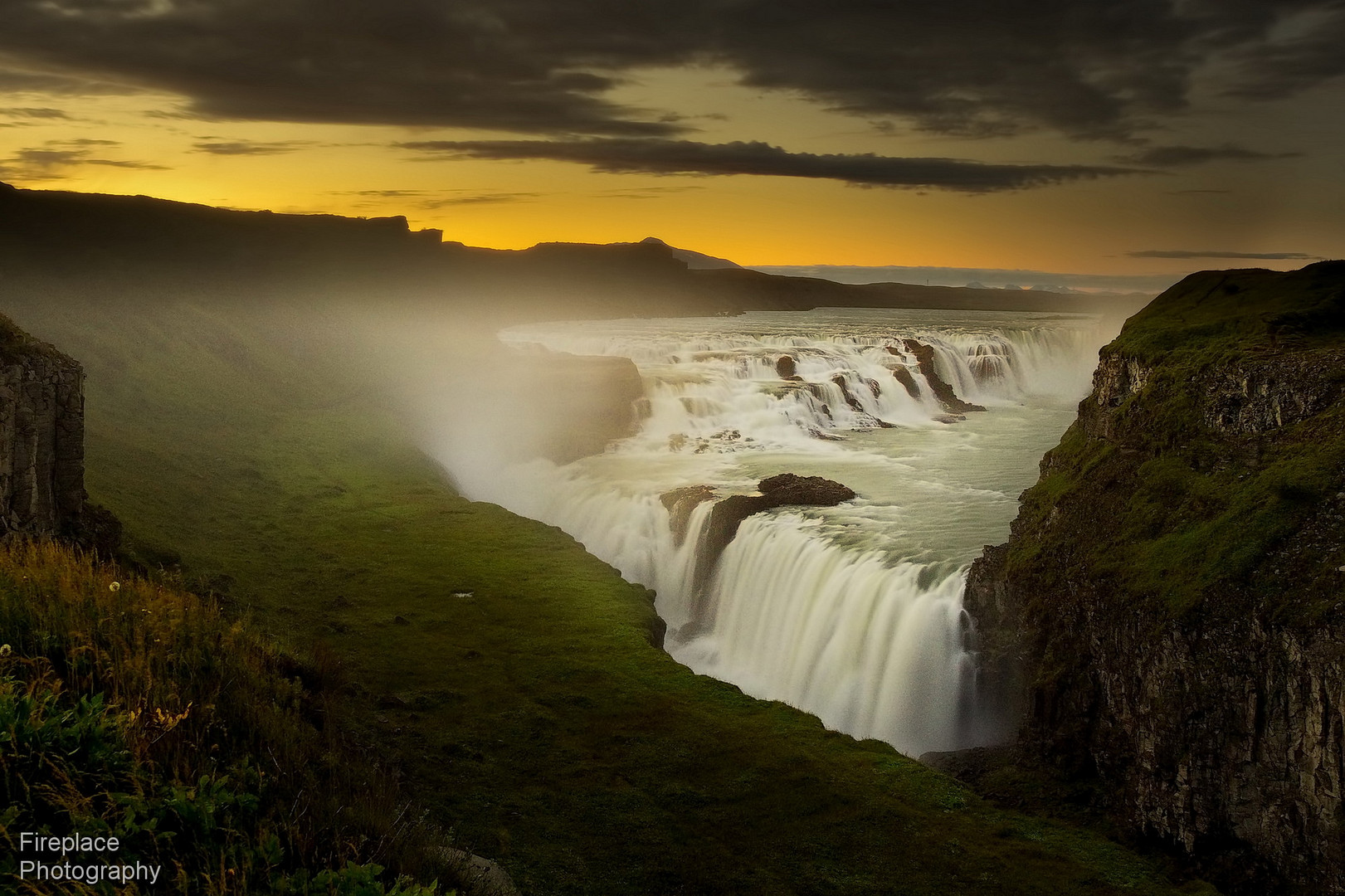  Mitternacht beim Gullfoss