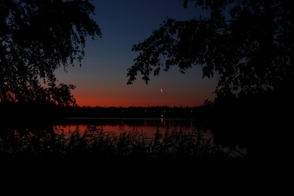 Mitternacht im Spätsommer in Finnland