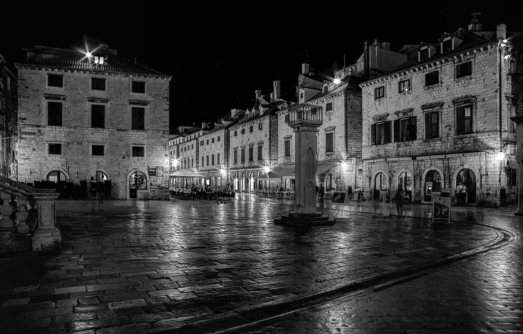 Mitternacht in der Altstadt von Dubrovnik .....