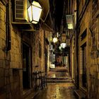 Mitternacht in der Altstadt von Dubrovnik - die kleine Gasse .....