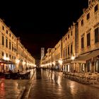 Mitternacht in der Altstadt von Dubrovnik - die "Main Street" .....