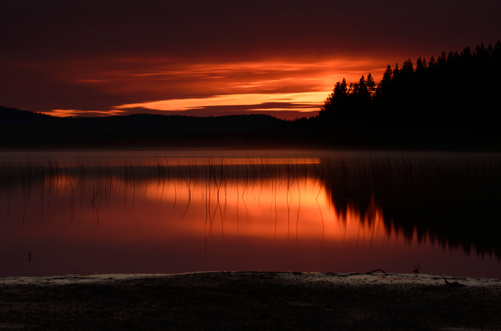 Mitternacht in Lappland