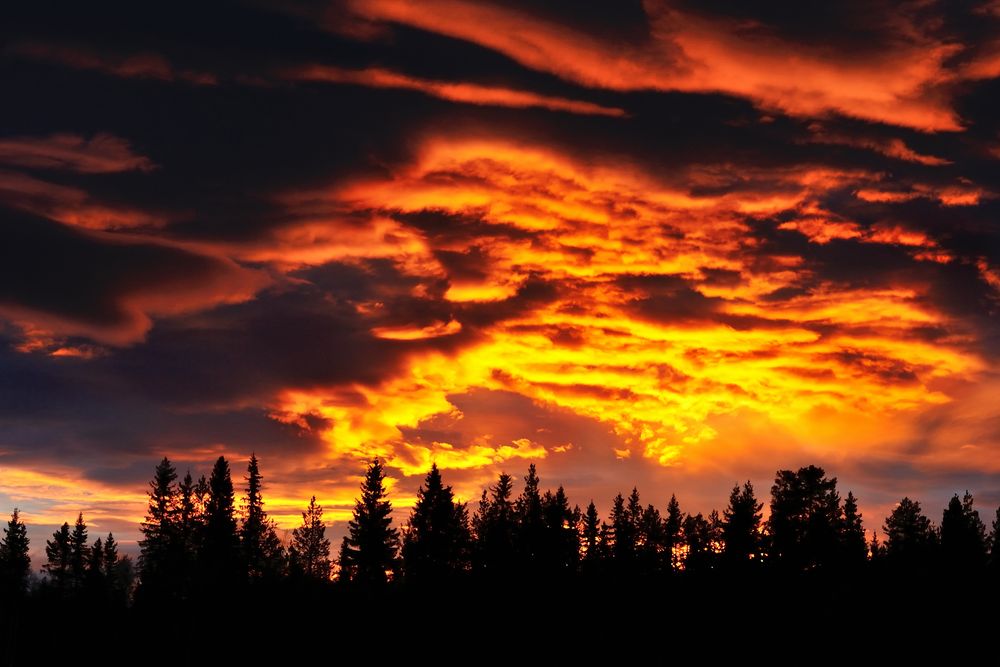 Mitternacht in Schwedisch-Lappland