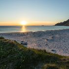 Mitternachtsonne am Strand von Bleik, Versterålen