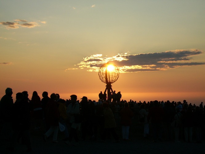 Mitternachtssonne am Nordkapp