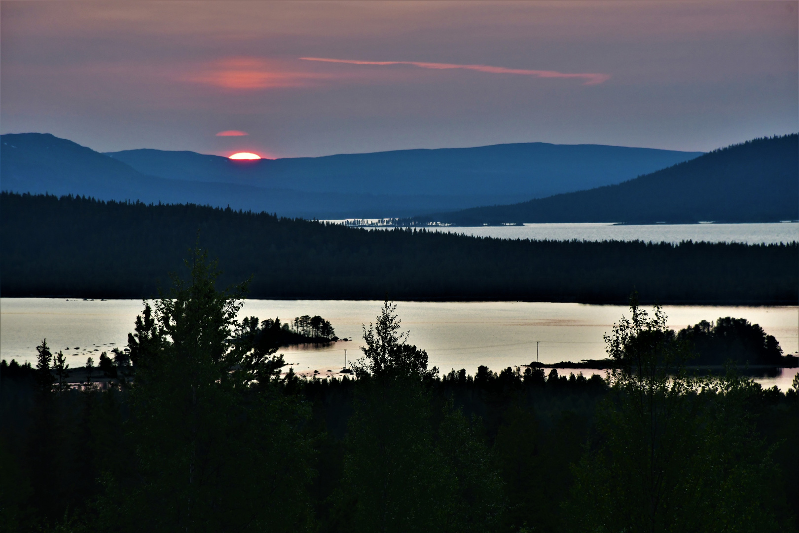 Mitternachtssonne in Schweden