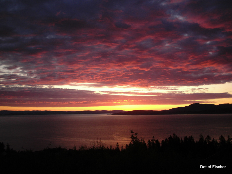 Mitternachtssonne Trondheim Fjord