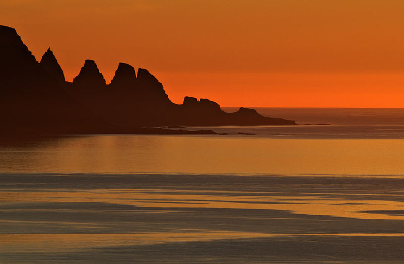 Mitternachtsstimmung am Fjord