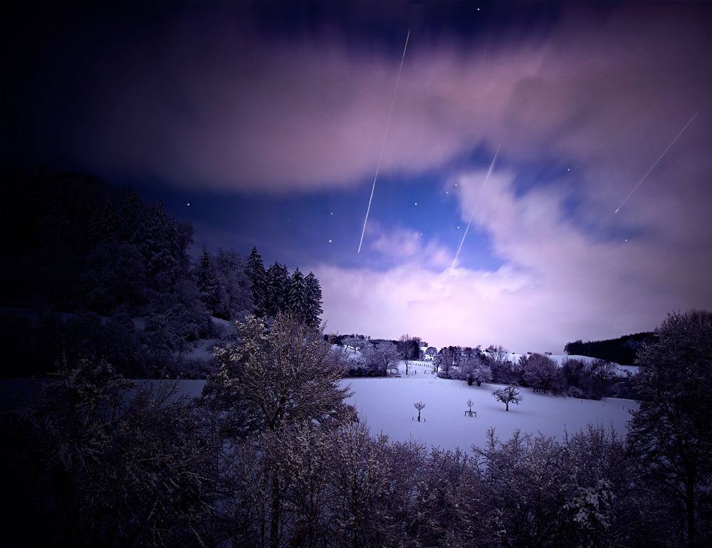 Mitternachtsstimmung mit Sternschnuppenregen von firstpaparazzi 