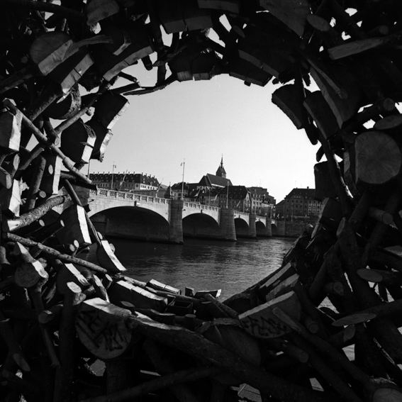 Mittlere Rheinbrücke und Martinskirche Basel