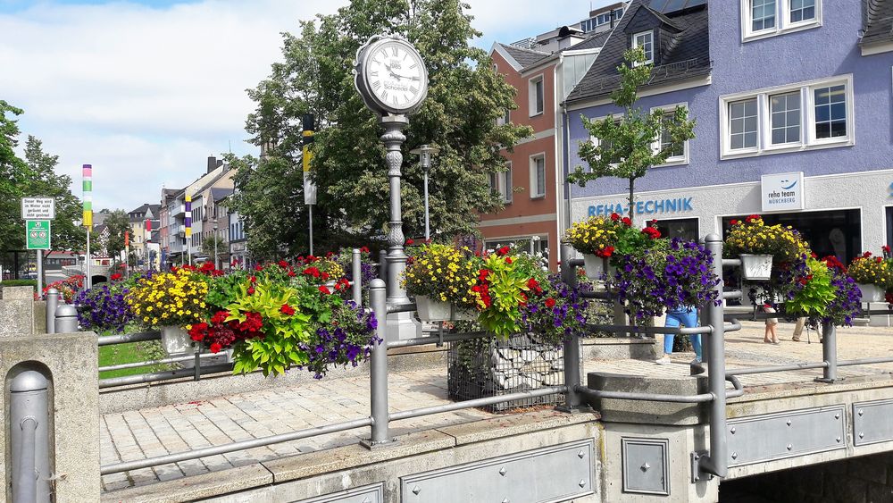 Mittwochsblümchen :Münchberg zum Wiesenfest geschmückt