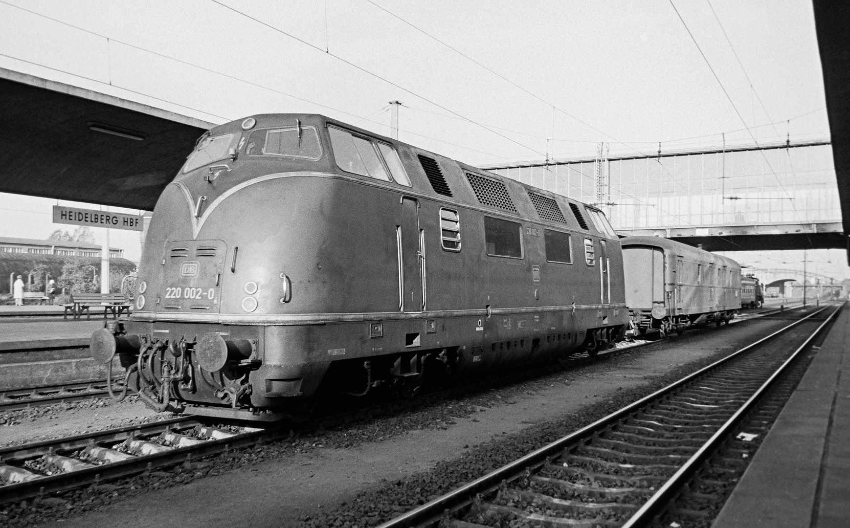 Mittwochsfoto; Herbstmorgen in Heidelberg Hbf anno 1970