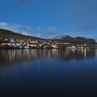 Miðvágur in the twilight