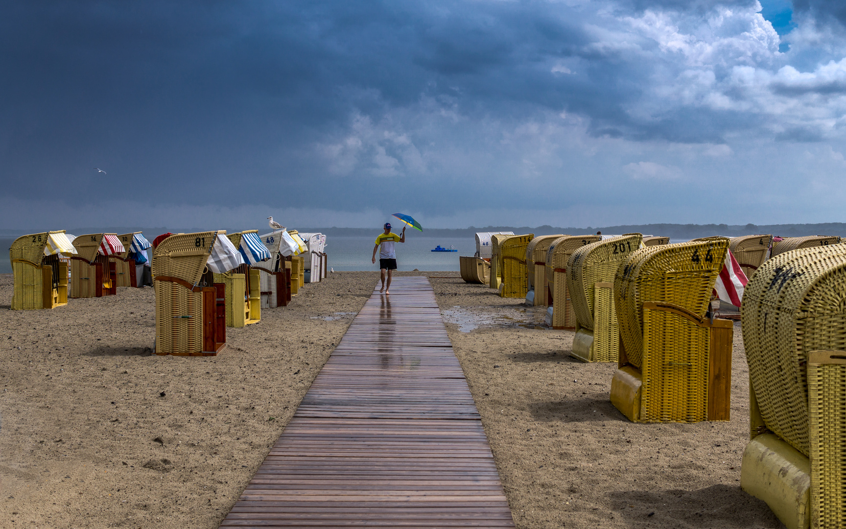 Mixed weather at the baltic sea