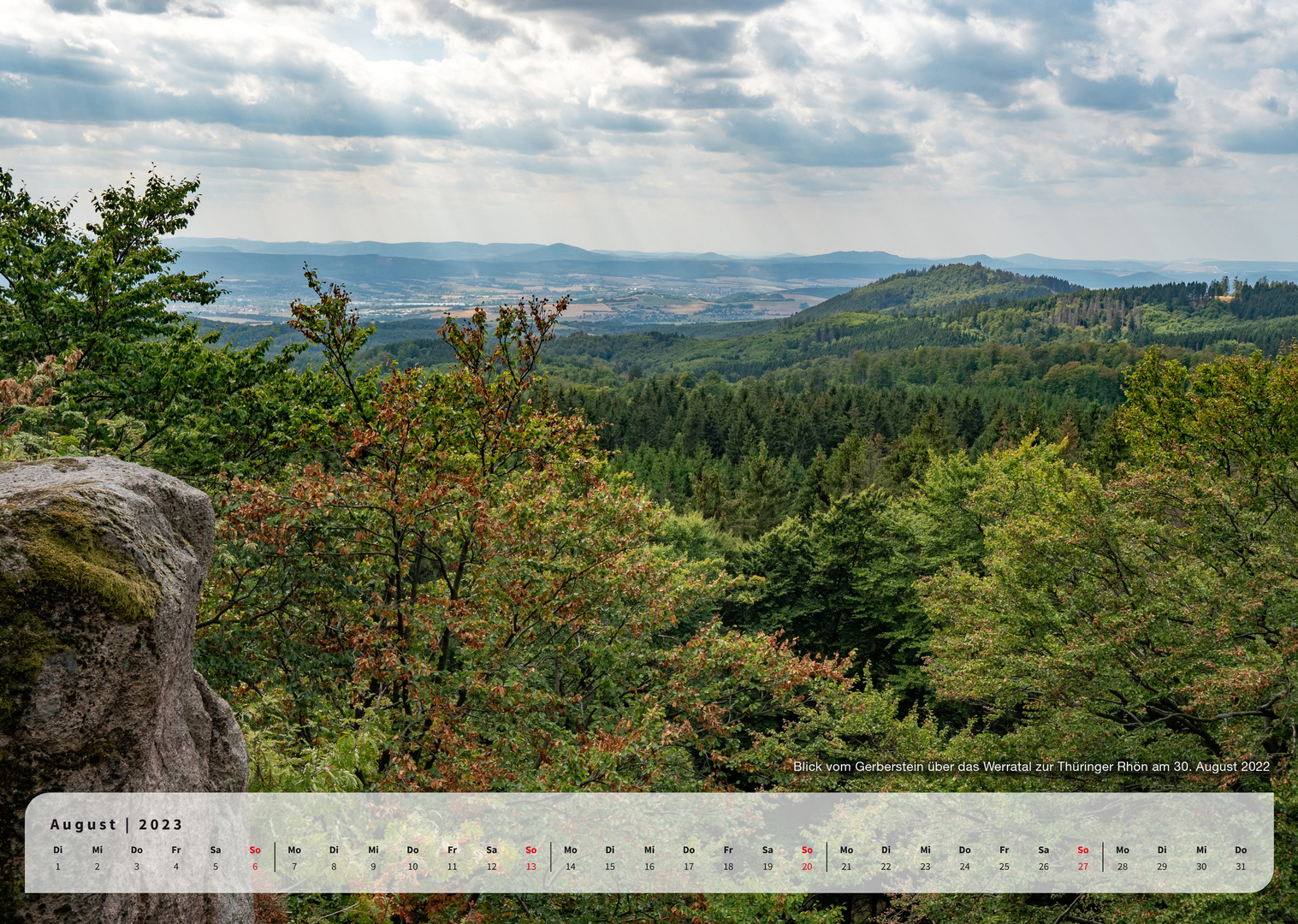 mm-Kalender Thüringer Landschaften: August 2023