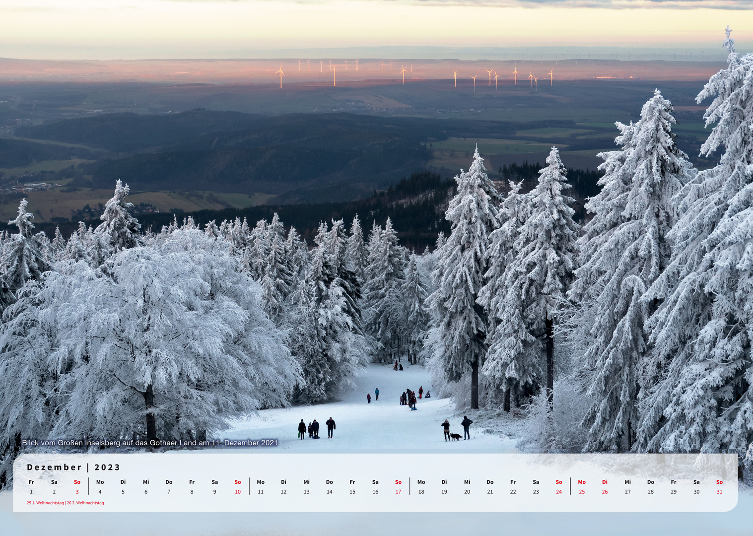 mm-Kalender Thüringer Landschaften: Dezember 2023