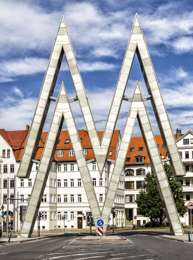 MM (Muster Messe) alte Messe Leipzig mit Blick zur Prager Straße