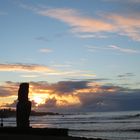 Moai im Sonnenuntergang