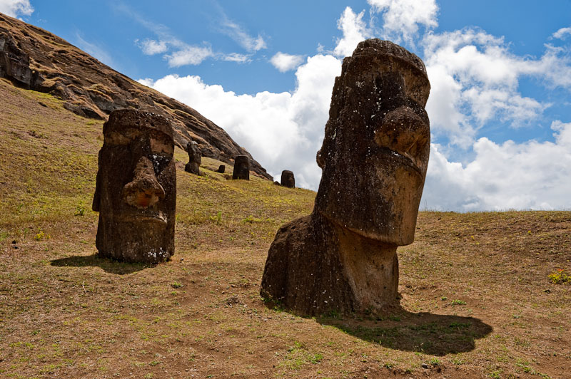 Moai's auf den Osterinseln