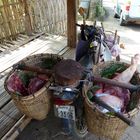 Mobile butcher in the Akha village (Chiang, Rai, Thailand)