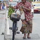 Mobile Obst- und Gemüsehändlerin