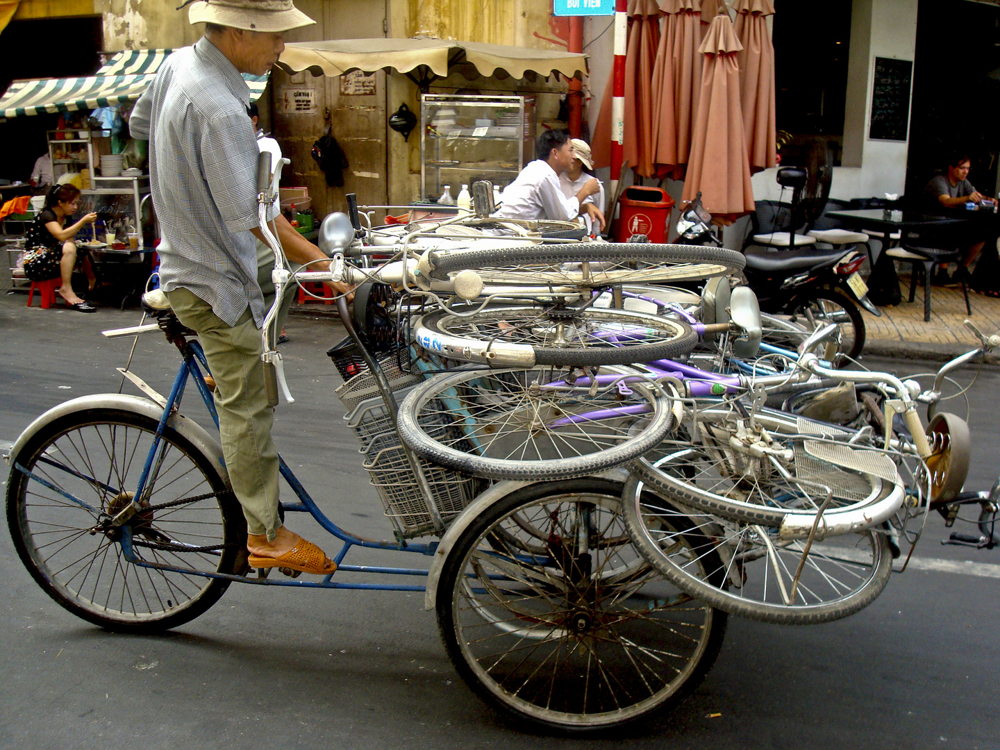 mobiler Radverleih in Hannoi, Vietnam