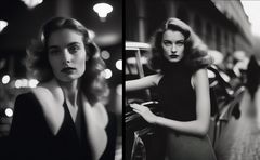 Modefotografie im Stil von Helmut Newton