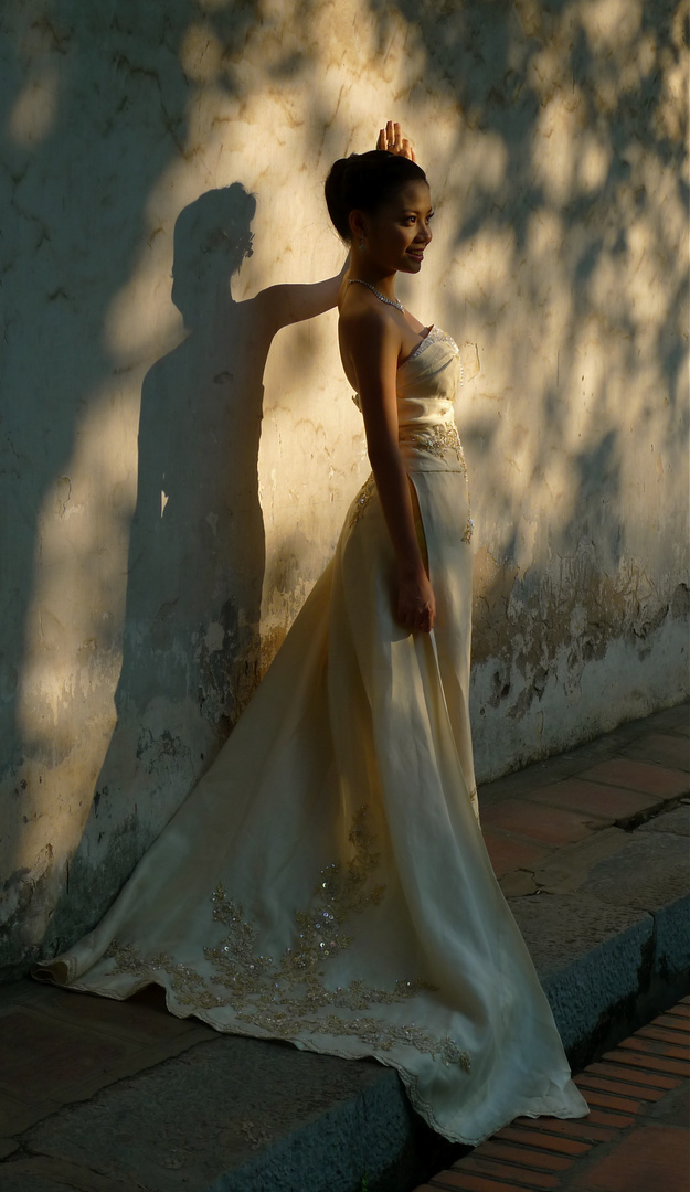 Model für Hochzeitsmode in Hanoi/Vietnam