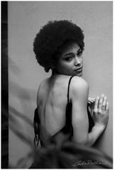 Model in front of the white wall