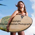 Model Joanne at beach, dunes and surfing