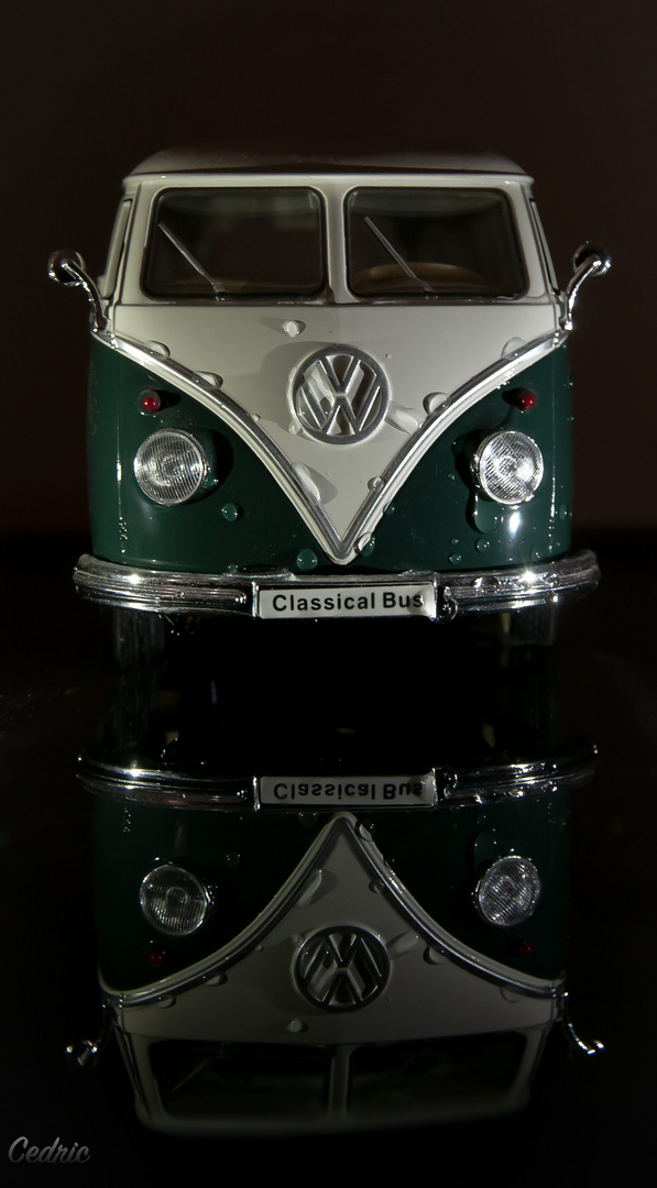 model VW Bus with reflection