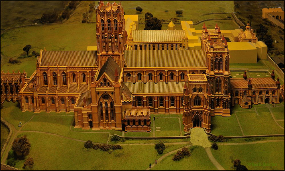 Modell der Abbey in Clastonbury / Südengland