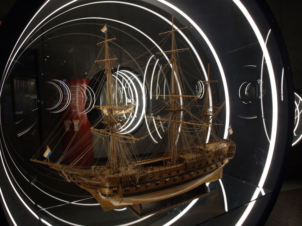 Modell eines niederl. Segelkriegsschiffes im Technikmuseum Berlin