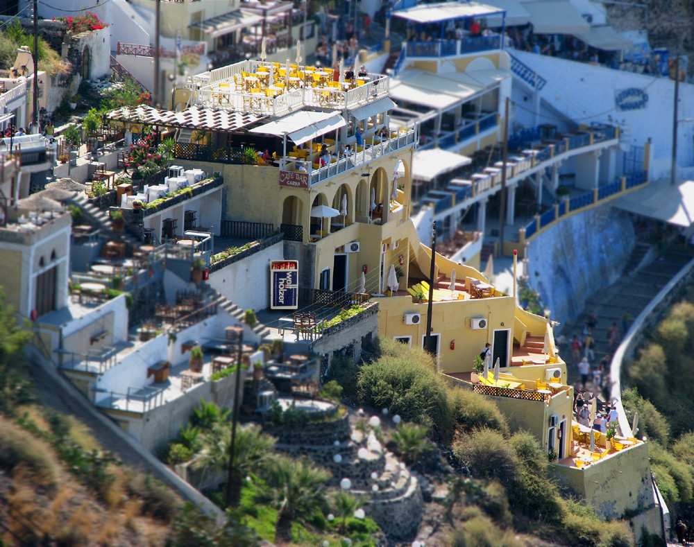 Modell von Fira, Santorini