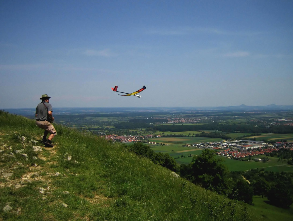 Modellflug am Segelflughang in Kirchheim unter Teck