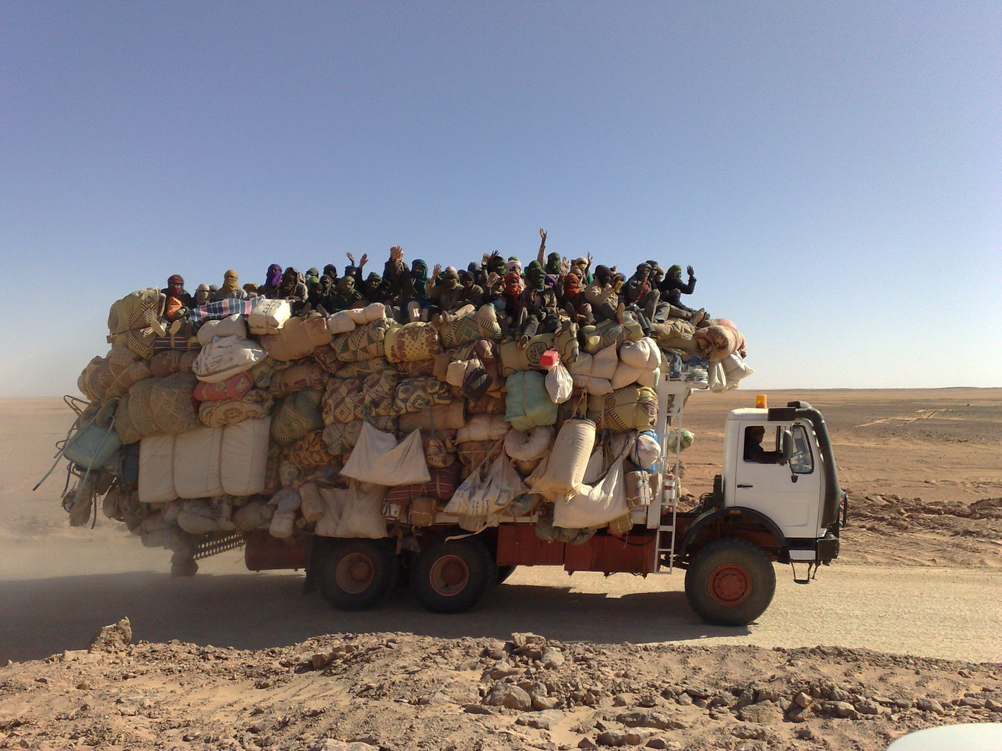 modern truck travel in libya