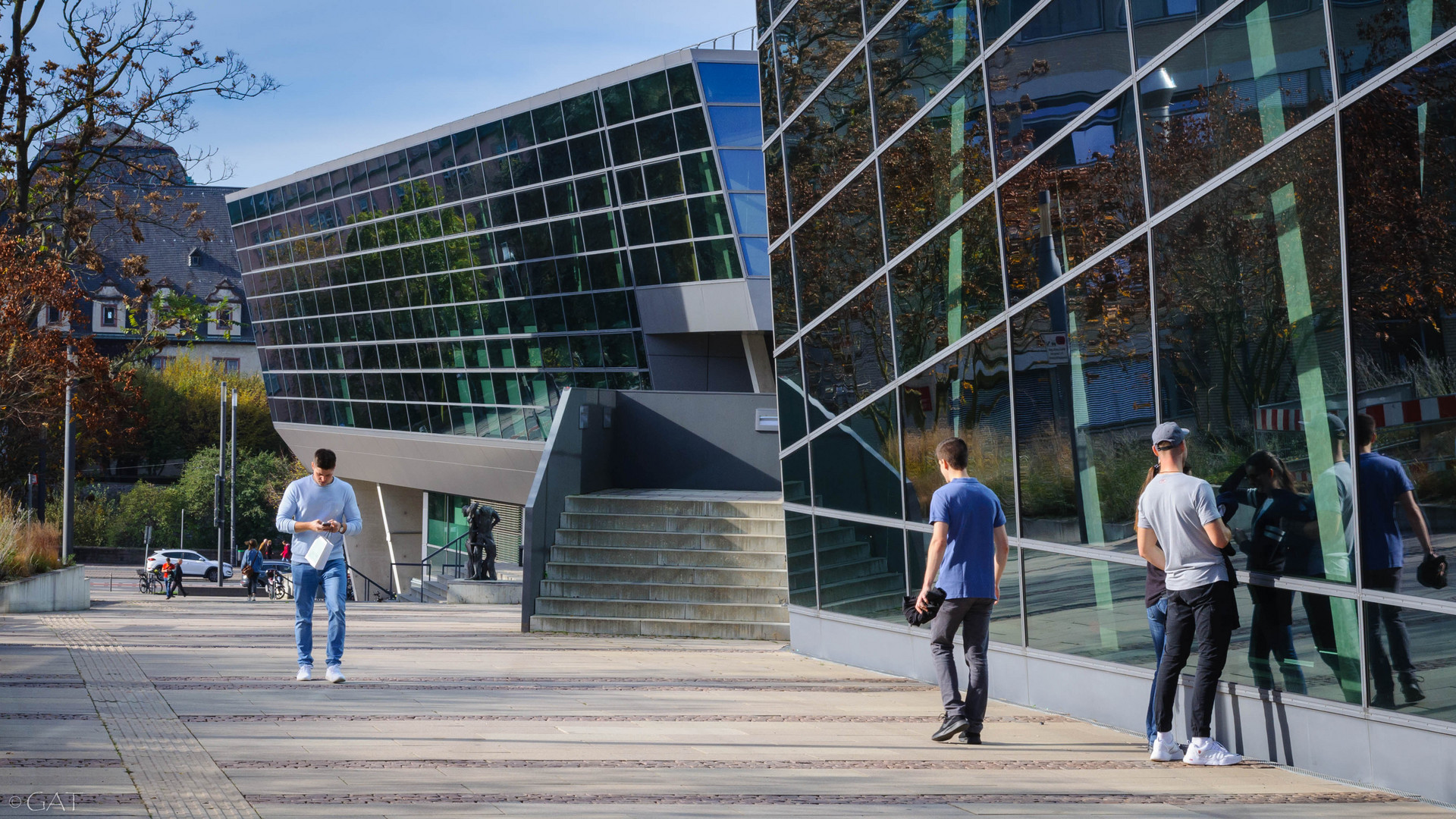 Moderne Architektur am Darmstadtium.