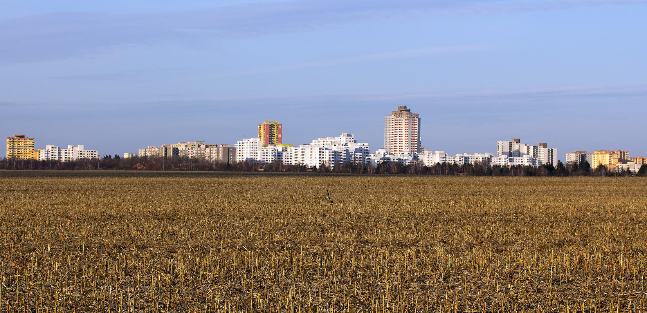 Moderne Burg im Feld