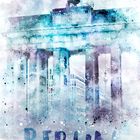 Moderne Kunst BERLIN Brandenburger Tor | Aquarell